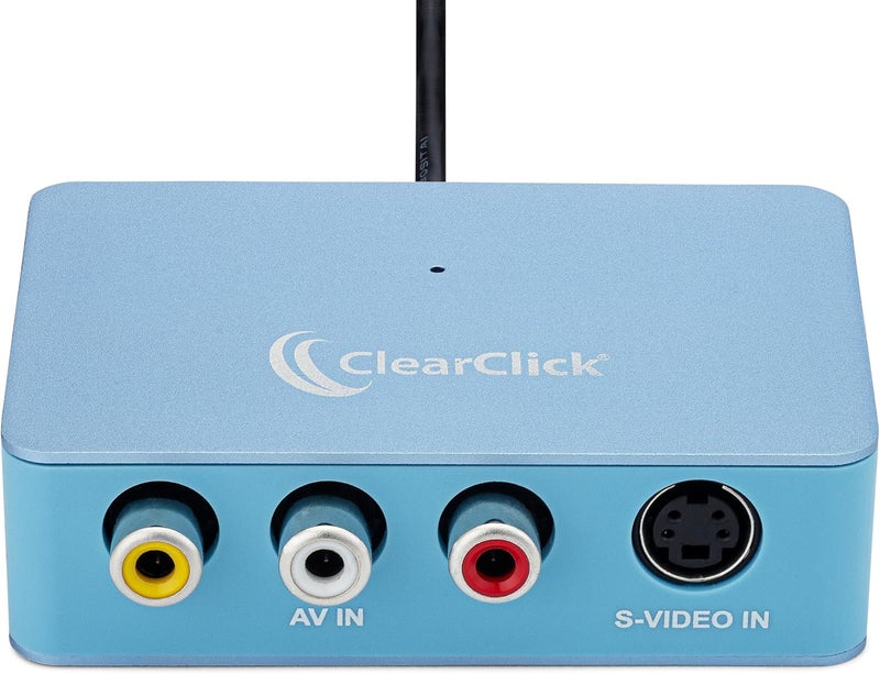 ClearClick Video to USB Lite - USB Audio Video Capture Device - Input AV, RCA, S-Video, VCR, VHS, Camcorder, Video8, Hi8, DVD, Retro Gaming Systems - USB-C Plug & Play - Image 1
